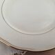 Set of 6 flat plates in fine white Bohemian porcelain with a gold rim.