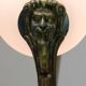 Art Deco French Brass Figural Chandelier, 1930