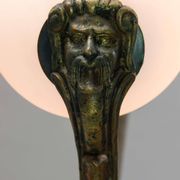 Chandelier figural en laiton Art Déco français, 1930