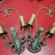 Paire d'Applique Années 50's Fer Forgé patiné