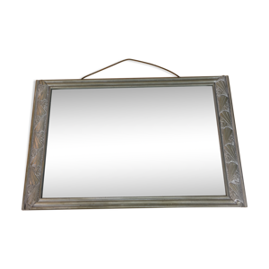 Miroir en bois argenté 53x34 cm