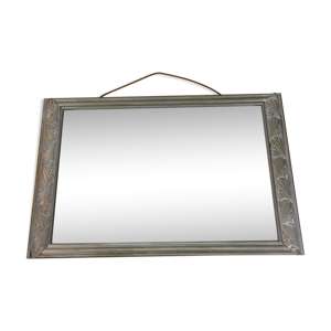 miroir en bois argenté