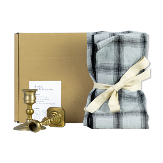 2 candle holders and 2 tea towels — All fire all flame #58