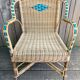 Old rattan armchair