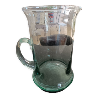 Tinted glass pitcher