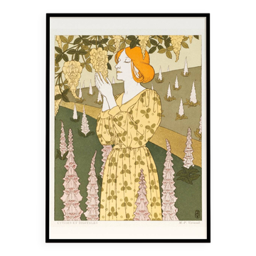 Affiche “Cytises et Digitales”, d’après une lithographie art nouveau