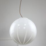 Vintage Italian Swirl Globe Pendant Lamp, 70s