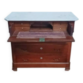 Louis Philippe walnut secretary chest of drawers