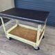 Renault workshop trolley from the 1950s, industrial spirit and original patina.