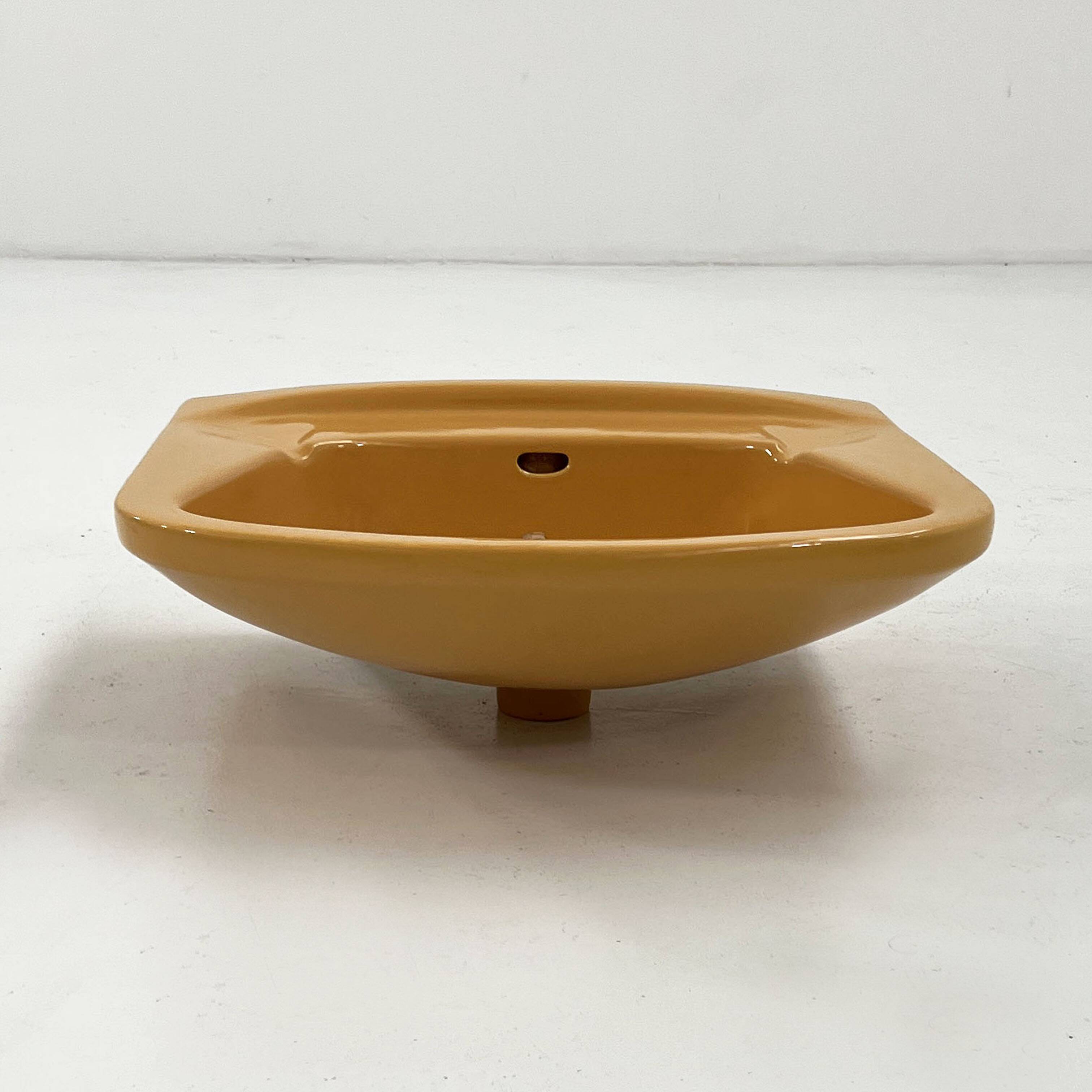 Vintage Sink L Mustard by Keramag Keravit, 1980