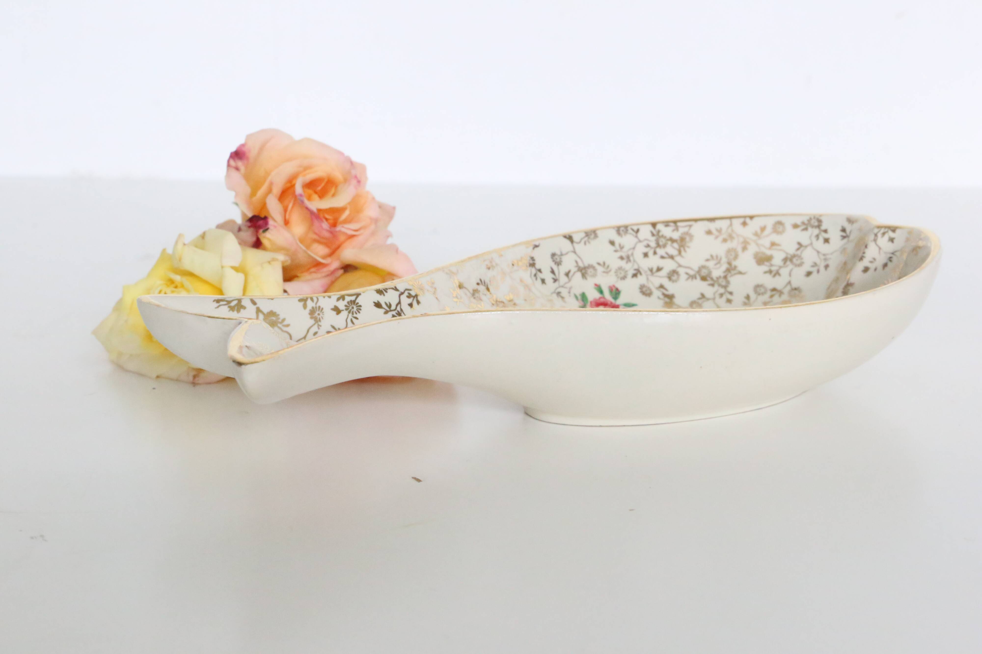Ceramic ravier, fish shape, Sarreguemines