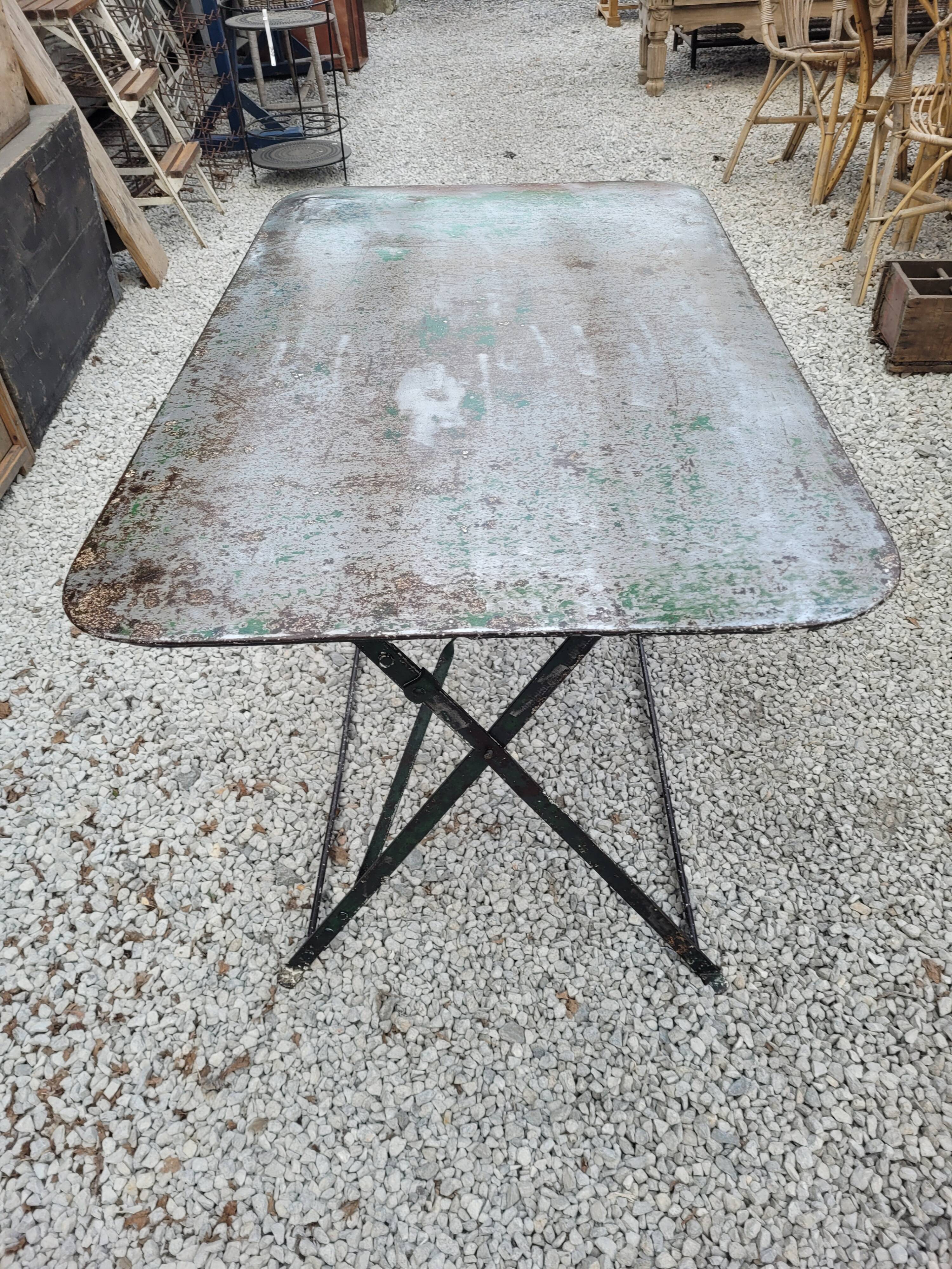 Antique folding garden table