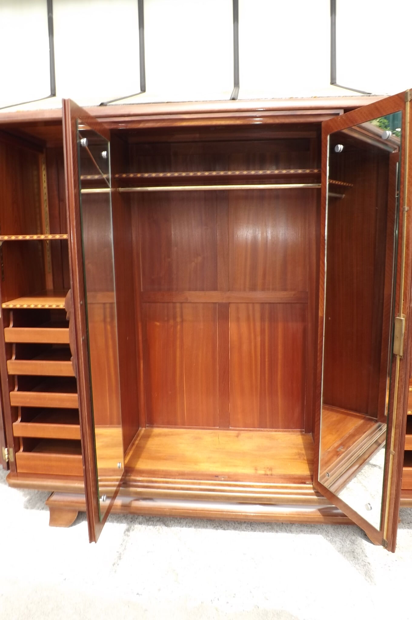 Mahogany wardrobe by Gaston Poisson art deco 1930