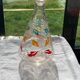 Carafe and 4 glasses with design and vintage patterns 1950/60