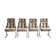 Set of 4 vintage chrome chairs 1970