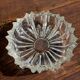 Vintage glass ashtray with scalloped edge D13 H3.5