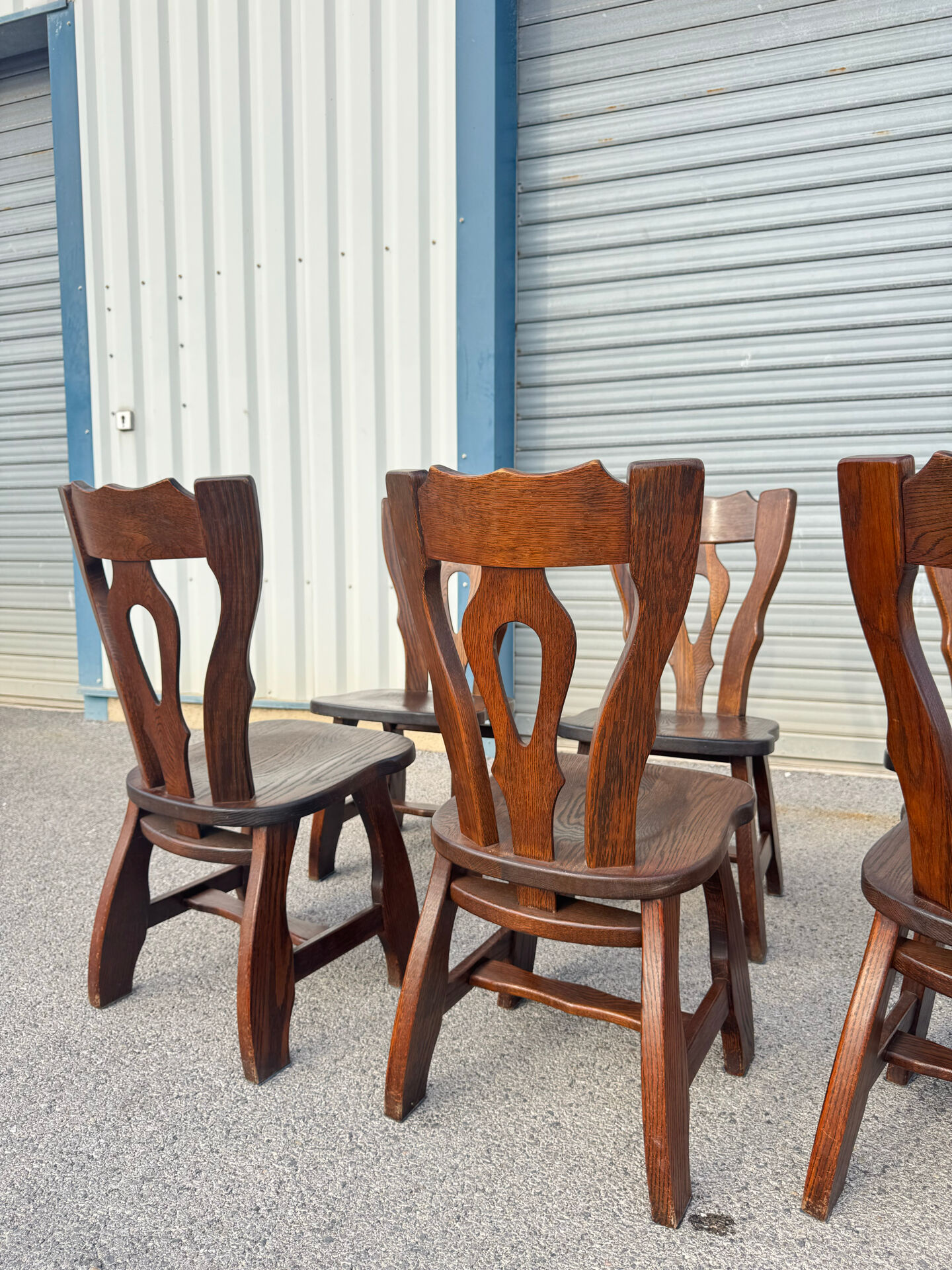 Dining table and 6 chairs by Guillerme and Chambron