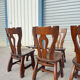 Dining table and 6 chairs by Guillerme and Chambron