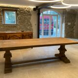 Solid oak monastery table 240 x 100 cm