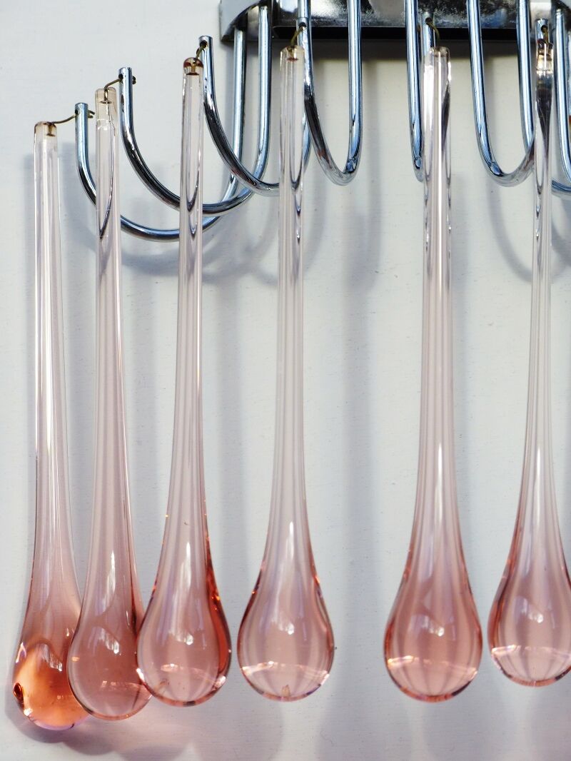 Sconces vintage roses in glass blowing and brainwashing of Murano