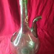 Old blown glass carafe with freshness tank / vintage