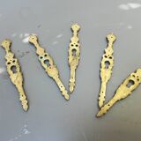 Set of five bronze lock entries