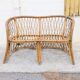 Banquette en rotin tressé vintage