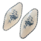 2 raviers en faience Badonviller décor poisson modele ecran