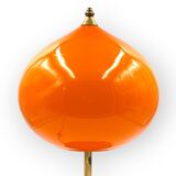 Mid-century modern orange glass Table lamp, Vistosi Italy, 1960s