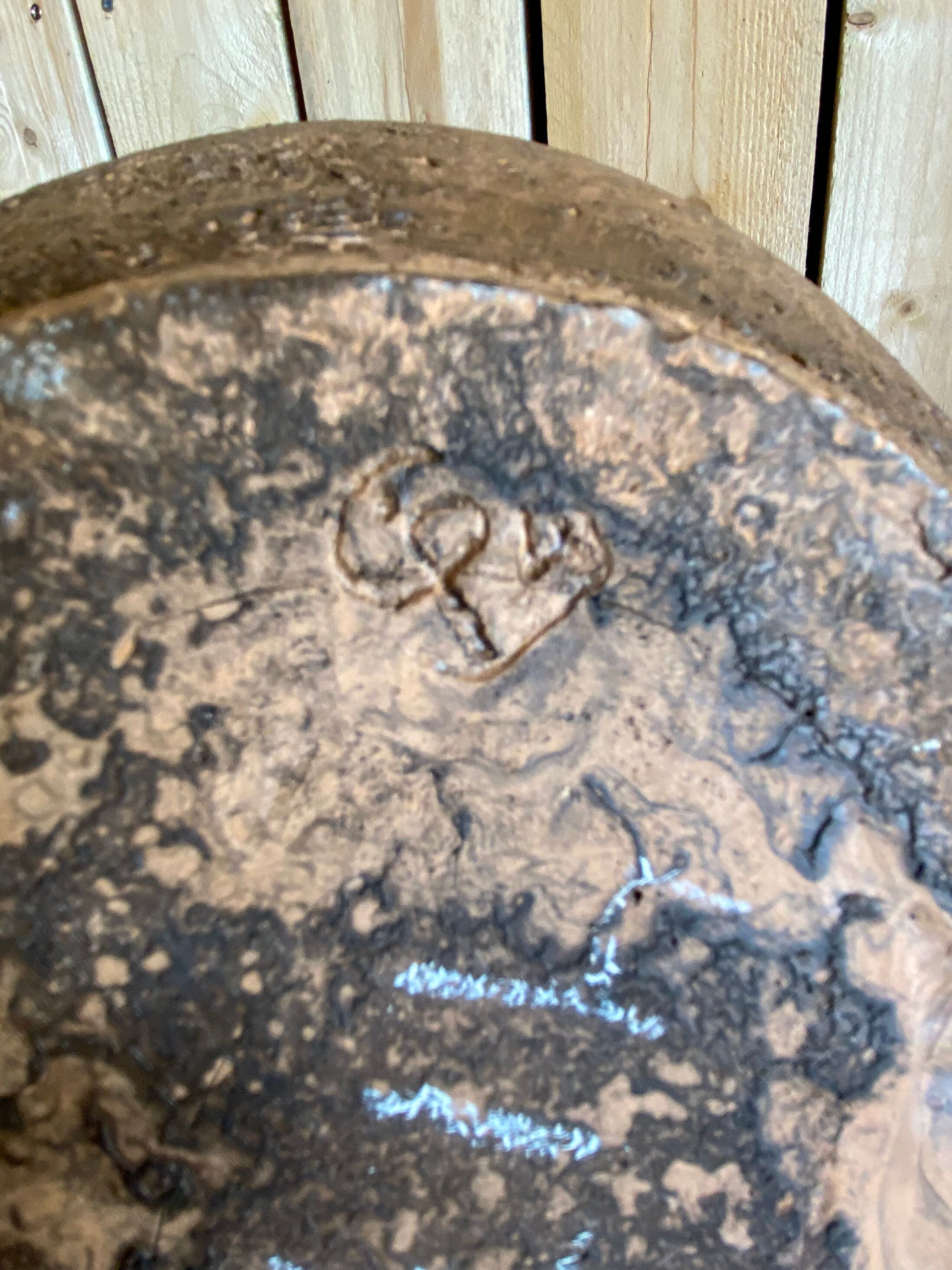 Ceramic pitcher 1970 sign