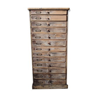 Antique loom furniture watchmaker's layette