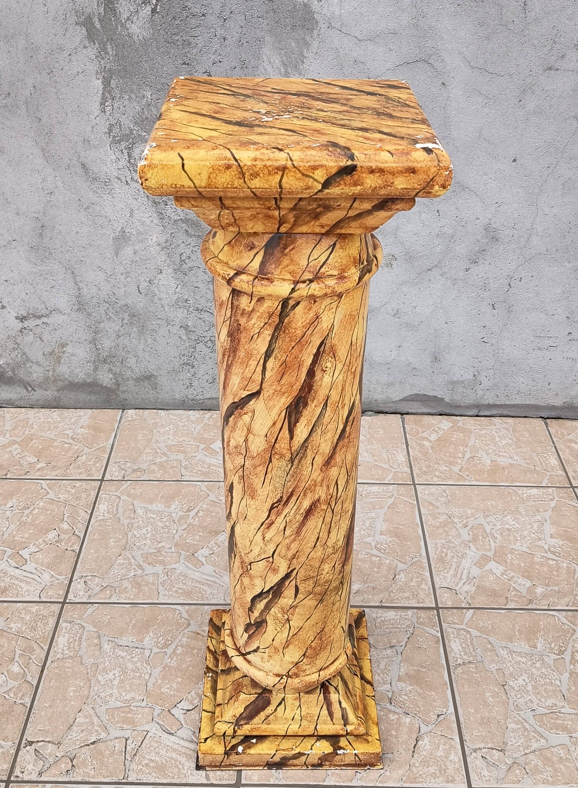 Iron column imitation marble