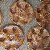 set of 12 ceramic oyster plates Atelier d'art du Reverney
