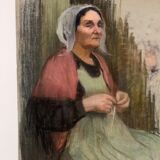 Pastel g guillot by breton raffaillac with double-sided knitting