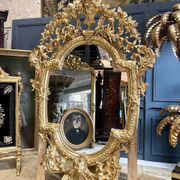 Mirror with Putti in Gilded Wood from the Napoléon III Period 1.96m x 1.33m