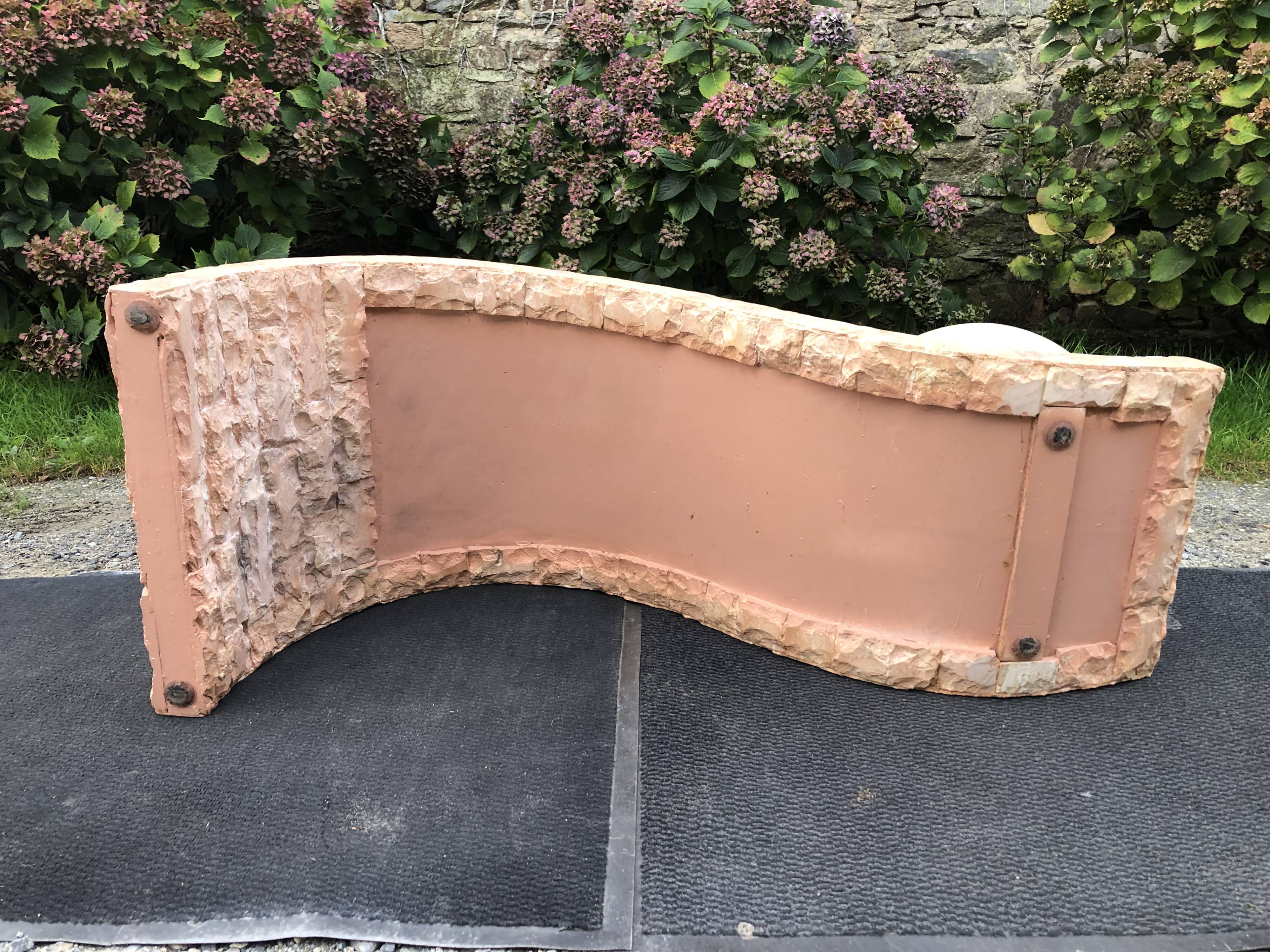 80s design coffee table. made of Mactan travertine stones from Magnussen ponte.