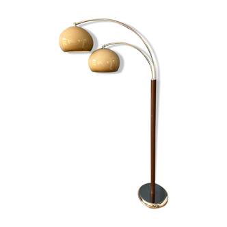 Vintage Dijkstra double bow mushroom floor lamp