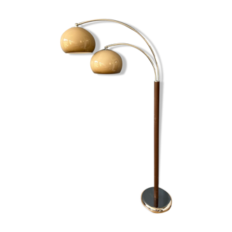 Lampadaire champignon à double arc Dijkstra vintage