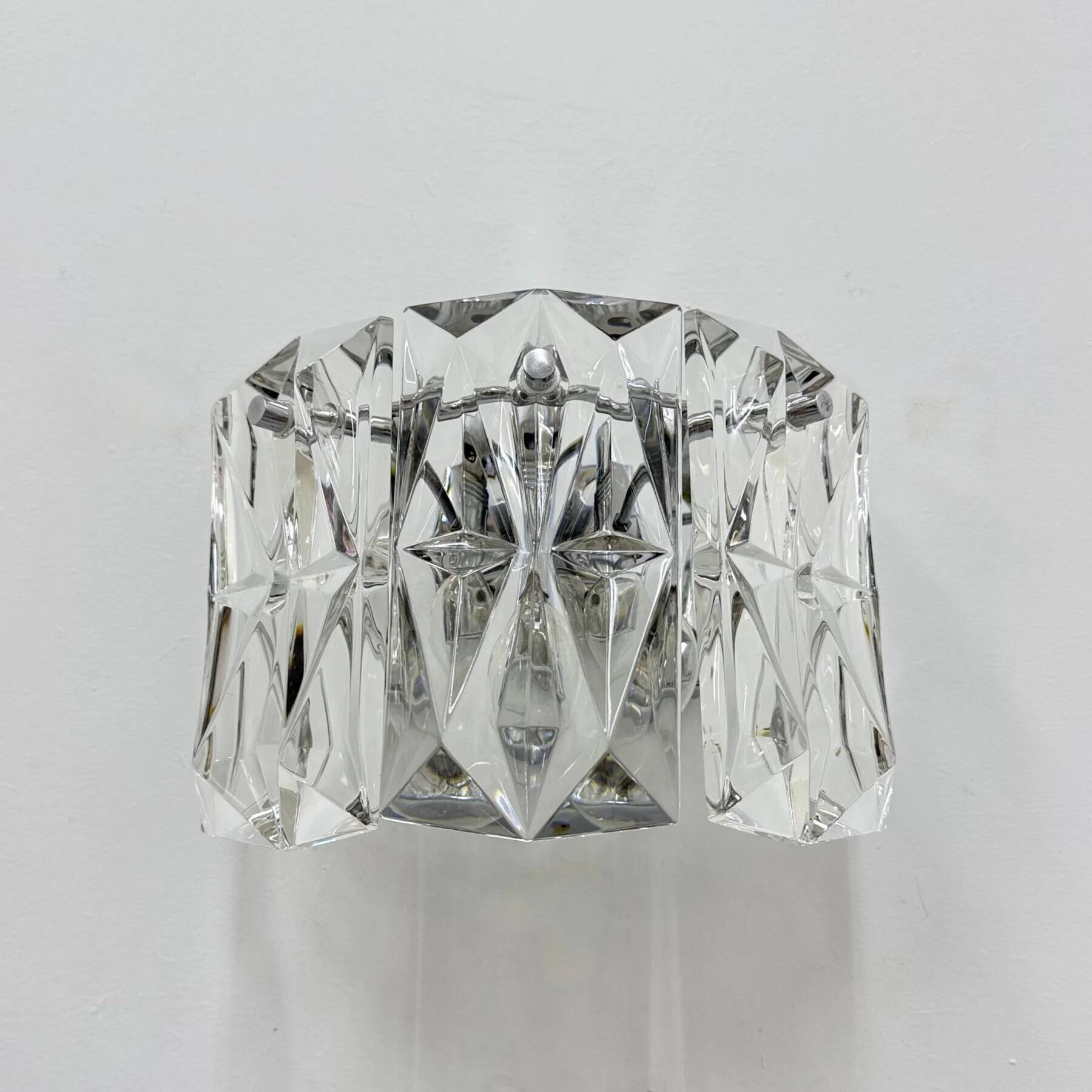 Crystal sconce by Kinkeldey, Germany, 1970s