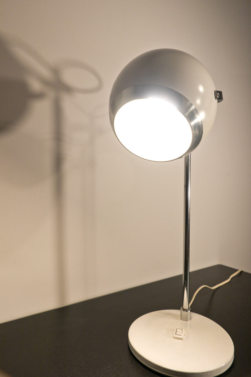 Eyeball lamp Aluminor 1970 45cms