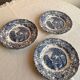 Set of 3 old Johnson Bros iron earth plates