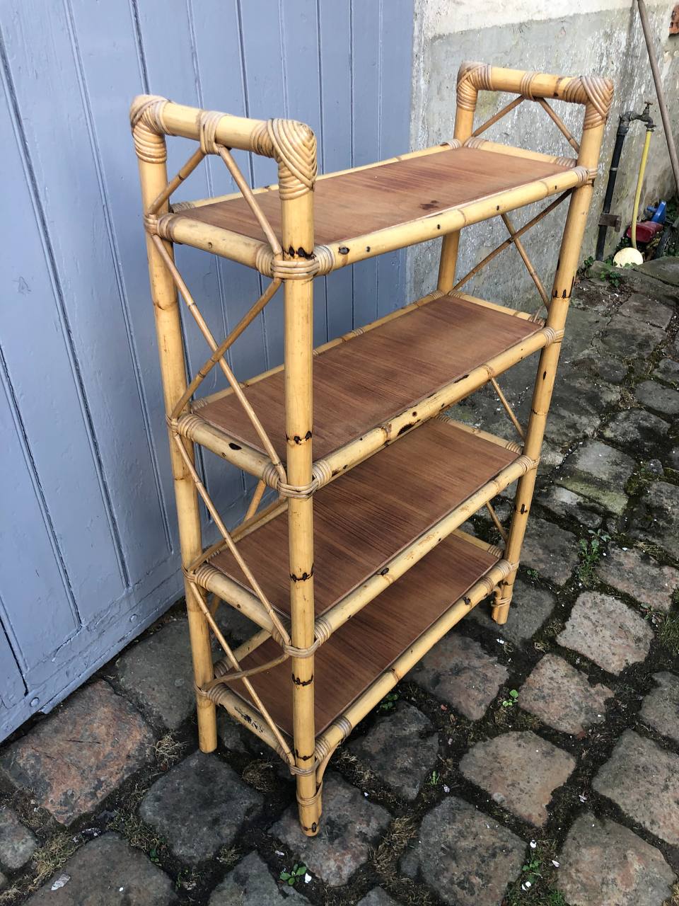Vintage bamboo shelf