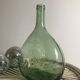 Glass bottle lady jeanne green flat 2 liters