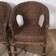 Vintage Rattan Armchair, wicker, set of 3