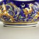 Melonnière faience Gien décor Renaissance fond bleu