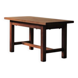 Solid oak farmhouse table, France, around 1950.