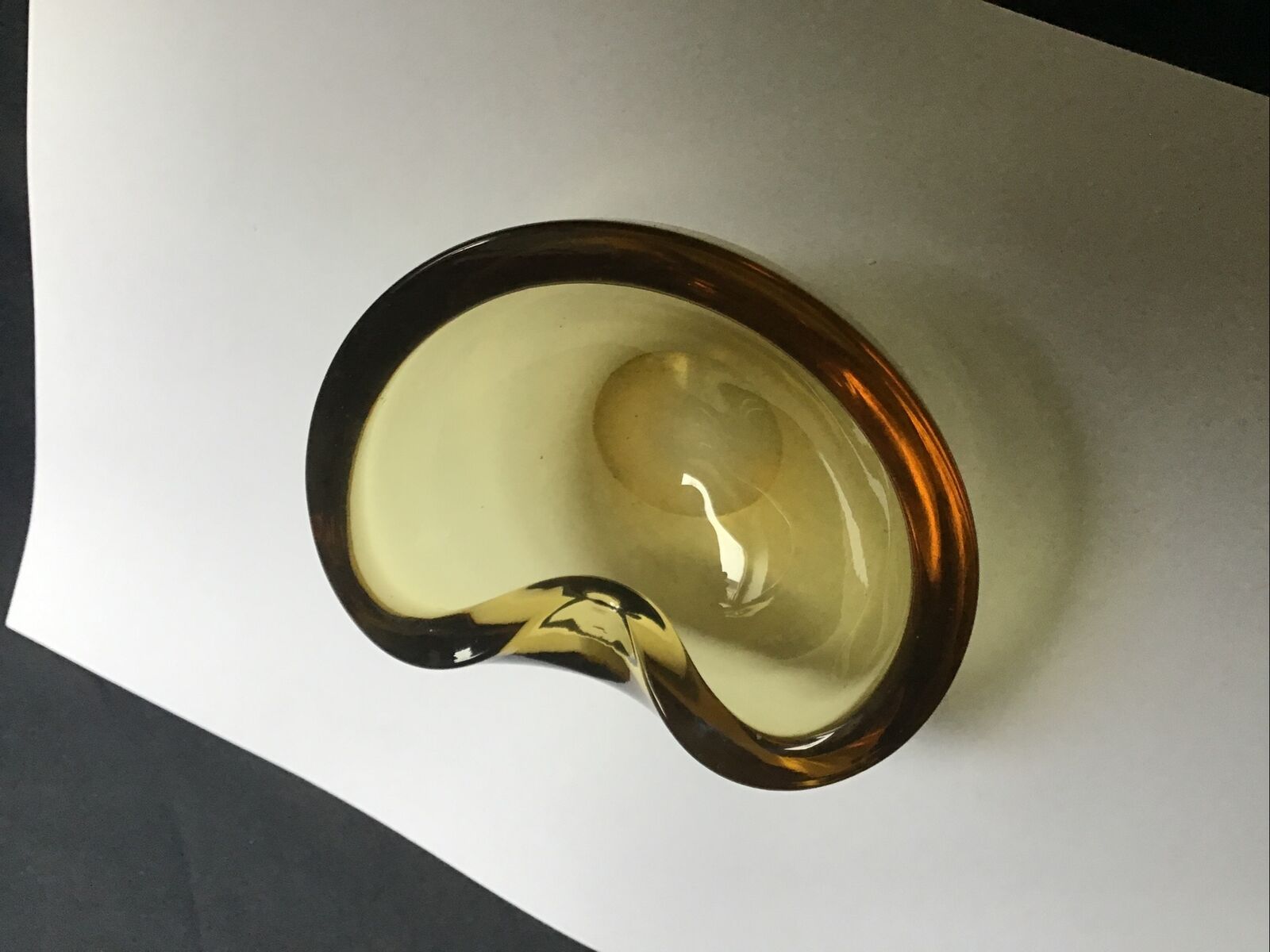 Empty pocket pocket glass Murano smoked yellow flavio poli art deco modernist