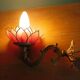Wall lamp Lotus flower petal mother-of-pearl bronze base