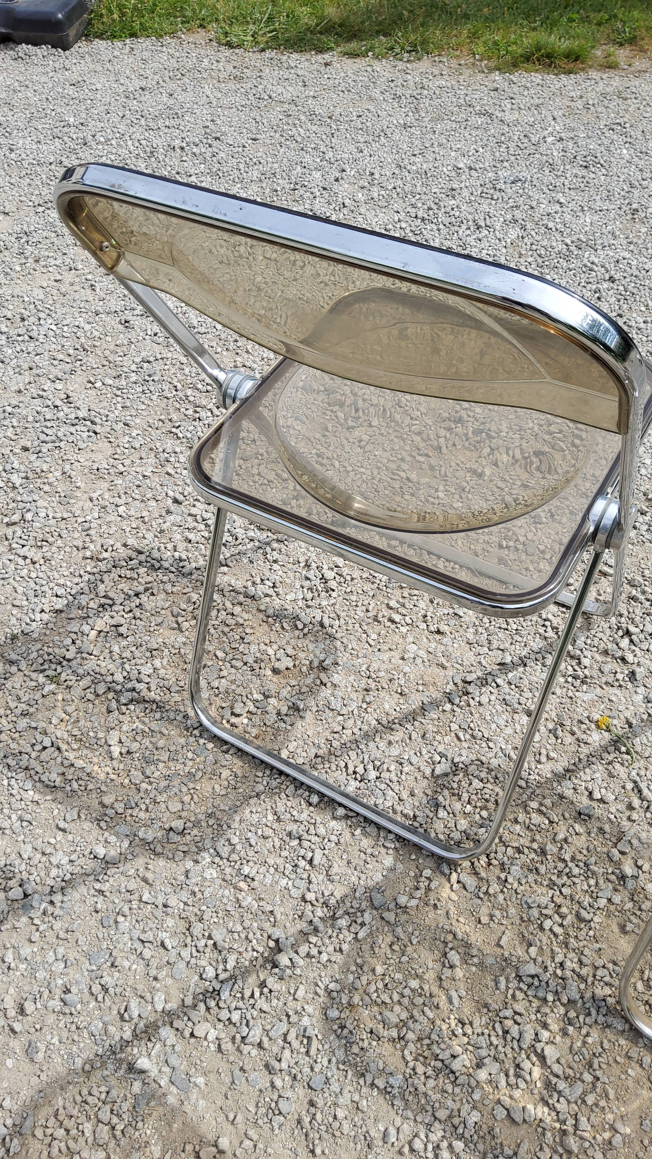 Set of 3 plia chairs by Giancarlo Piretti from the 70s