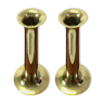 Pair of Danish Hans Bolling Brass Candlesticks by T. Orskov